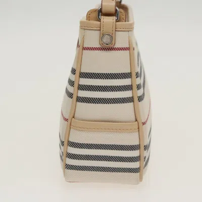 Pre-owned Burberry Nova Check Beige Canvas Shoulder Bag ()