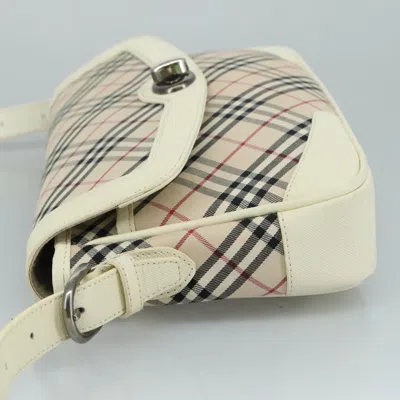 Pre-owned Burberry Nova Check Beige Canvas Shoulder Bag ()