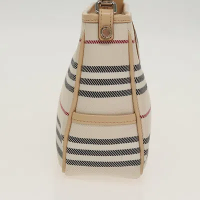 Pre-owned Burberry Nova Check Beige Canvas Shoulder Bag ()