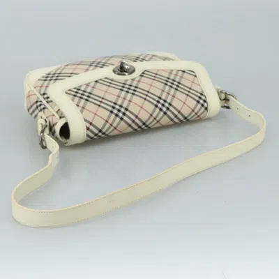Pre-owned Burberry Nova Check Beige Canvas Shoulder Bag ()