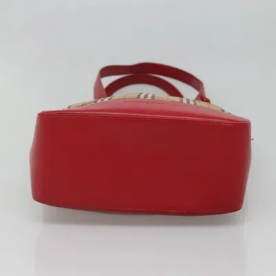 Pre-owned Burberry Nova Check Beige Canvas Shoulder Bag ()