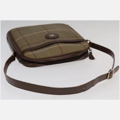 Pre-owned Burberry Nova Check Beige Canvas Shoulder Bag ()