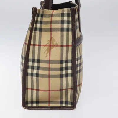Pre-owned Burberry Nova Check Beige Canvas Tote Bag ()