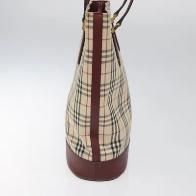 Pre-owned Burberry Nova Check Beige Canvas Tote Bag ()