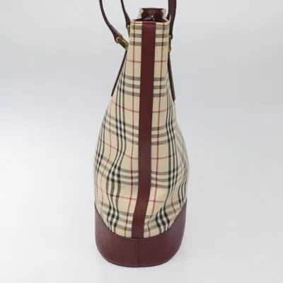 Pre-owned Burberry Nova Check Beige Canvas Tote Bag ()