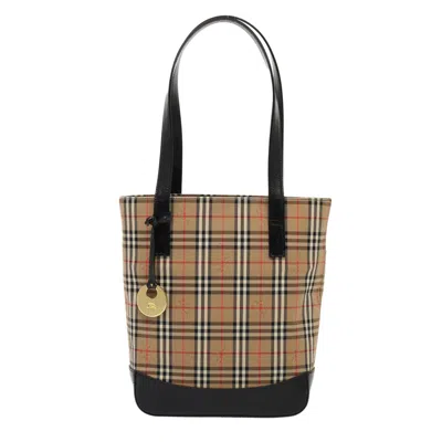 Pre-owned Burberry Nova Check Beige Canvas Tote Bag ()
