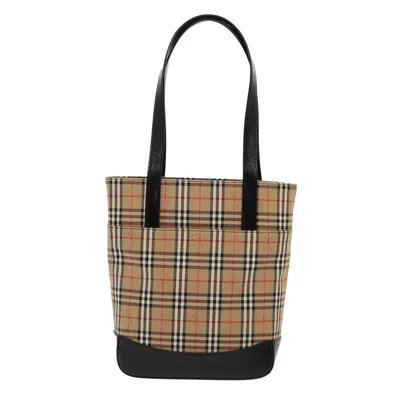 Pre-owned Burberry Nova Check Beige Canvas Tote Bag ()