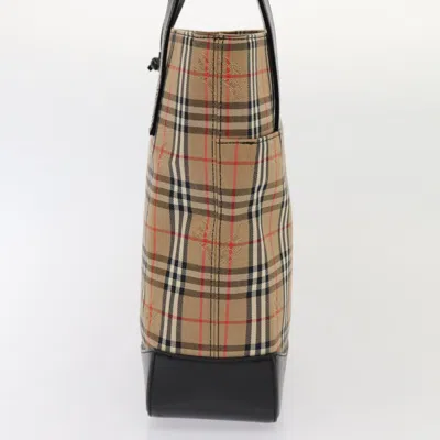 Pre-owned Burberry Nova Check Beige Canvas Tote Bag ()
