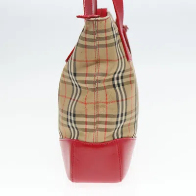 Pre-owned Burberry Nova Check Beige Canvas Tote Bag ()