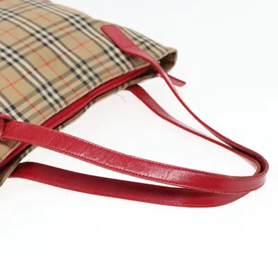 Pre-owned Burberry Nova Check Beige Canvas Tote Bag ()