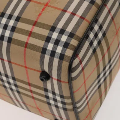 Pre-owned Burberry Nova Check Beige Canvas Travel Bag ()