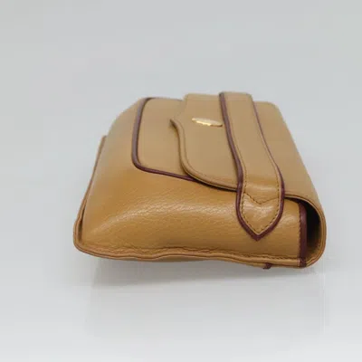 Pre-owned Cartier Must De  Brown Leather Clutch Bag ()