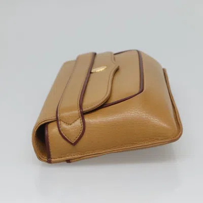Pre-owned Cartier Must De  Brown Leather Clutch Bag ()