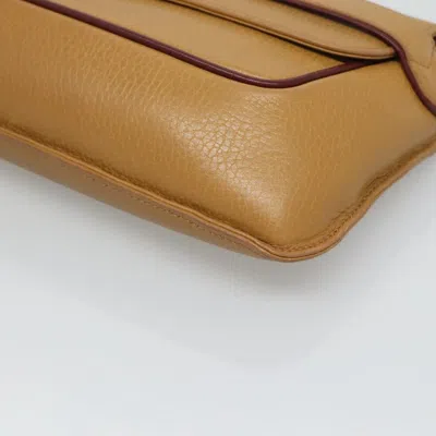 Pre-owned Cartier Must De  Brown Leather Clutch Bag ()