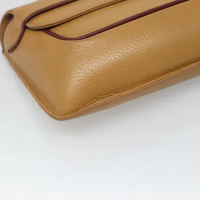 Pre-owned Cartier Must De  Brown Leather Clutch Bag ()