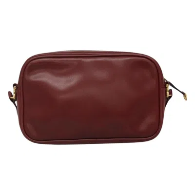 Pre-owned Cartier Must De  Burgundy Leather Shoulder Bag ()
