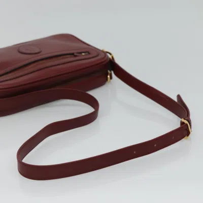 Pre-owned Cartier Must De  Burgundy Leather Shoulder Bag ()