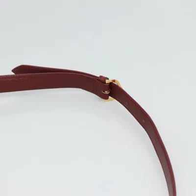 Pre-owned Cartier Must De  Burgundy Leather Shoulder Bag ()