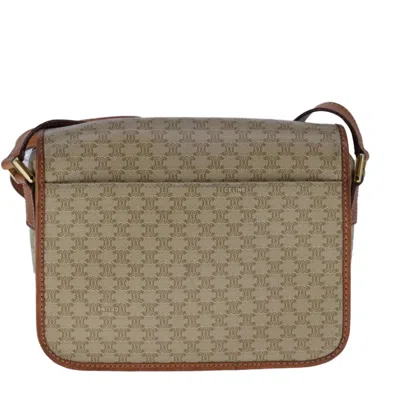 Pre-owned Celine Céline Macadam Beige Canvas Shoulder Bag ()