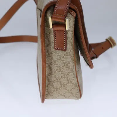 Pre-owned Celine Céline Macadam Beige Canvas Shoulder Bag ()