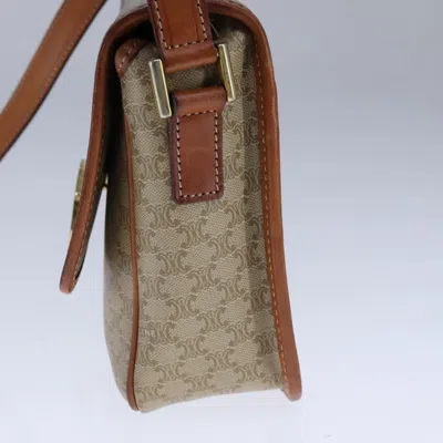 Pre-owned Celine Céline Macadam Beige Canvas Shoulder Bag ()