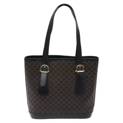 Pre-owned Celine Céline Macadam Black Canvas Tote Bag ()