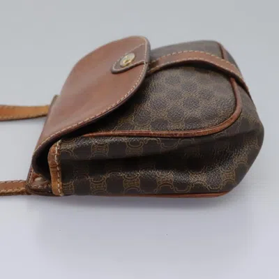 Pre-owned Celine Céline Macadam Brown Canvas Shoulder Bag ()
