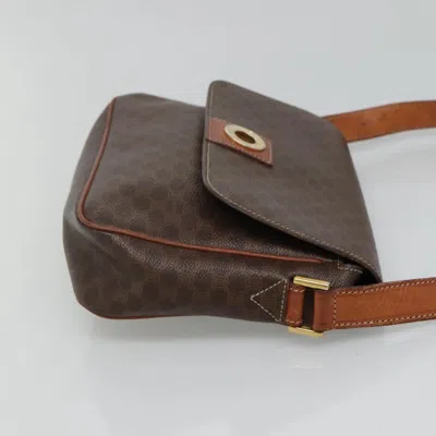 Pre-owned Celine Céline Macadam Brown Canvas Shoulder Bag ()