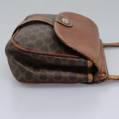 Pre-owned Celine Céline Macadam Brown Canvas Shoulder Bag ()