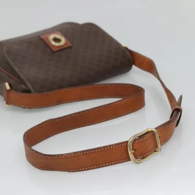 Pre-owned Celine Céline Macadam Brown Canvas Shoulder Bag ()