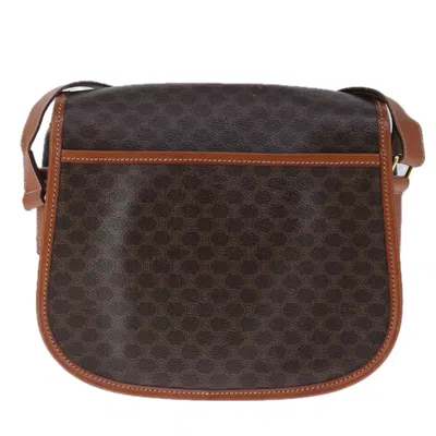 Pre-owned Celine Céline Macadam Brown Canvas Shoulder Bag ()