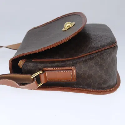 Pre-owned Celine Céline Macadam Brown Canvas Shoulder Bag ()