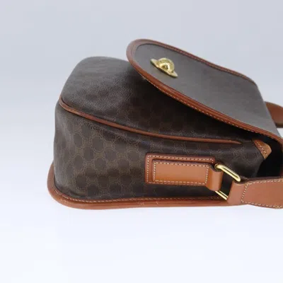 Pre-owned Celine Céline Macadam Brown Canvas Shoulder Bag ()