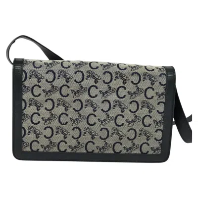 Pre-owned Celine Céline Navy Canvas Shoulder Bag ()