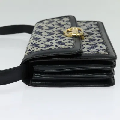 Pre-owned Celine Céline Navy Canvas Shoulder Bag ()