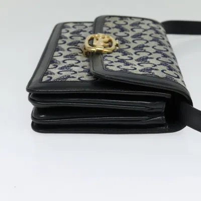 Pre-owned Celine Céline Navy Canvas Shoulder Bag ()
