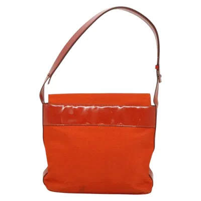 Pre-owned Celine Céline Orange Canvas Shoulder Bag ()