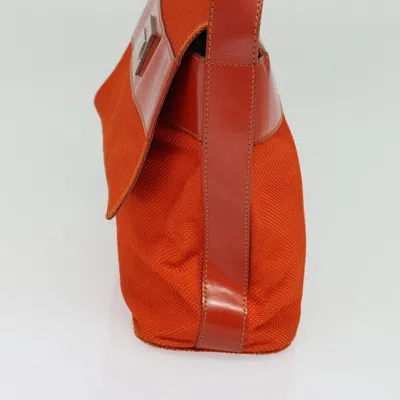 Pre-owned Celine Céline Orange Canvas Shoulder Bag ()