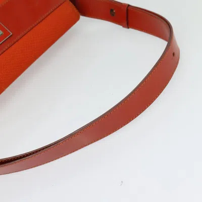 Pre-owned Celine Céline Orange Canvas Shoulder Bag ()