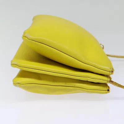 Pre-owned Celine Céline Trio Yellow Leather Shoulder Bag ()