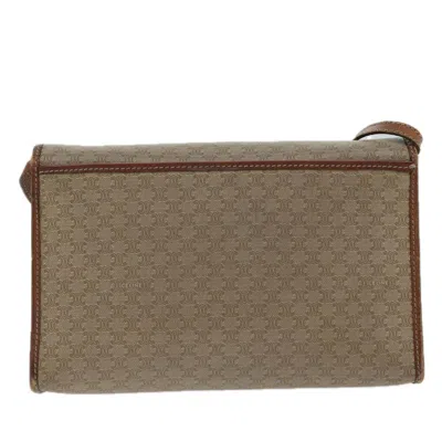 Pre-owned Celine Céline Triomphe Beige Canvas Shoulder Bag ()