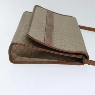 Pre-owned Celine Céline Triomphe Beige Canvas Shoulder Bag ()