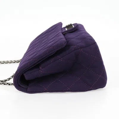 Pre-owned Chanel 2,55 Purple Cotton Shoulder Bag ()