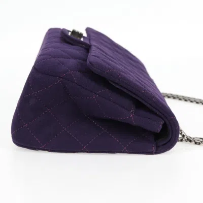 Pre-owned Chanel 2,55 Purple Cotton Shoulder Bag ()