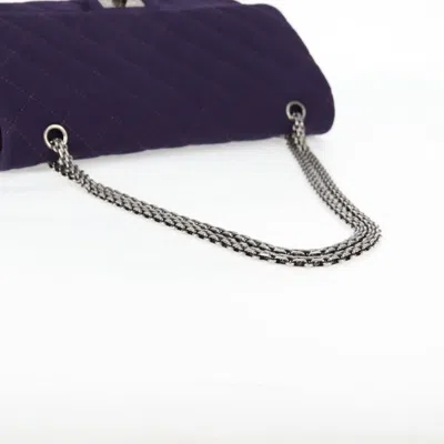 Pre-owned Chanel 2,55 Purple Cotton Shoulder Bag ()