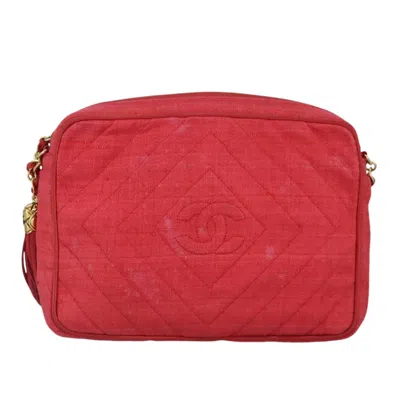 Pre-owned Chanel Camera Red Canvas Shoulder Bag ()