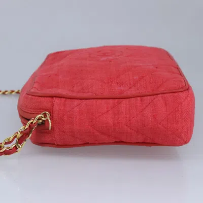 Pre-owned Chanel Camera Red Canvas Shoulder Bag ()