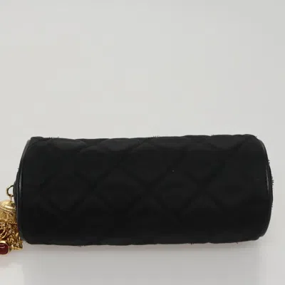 Pre-owned Chanel Gripoix Black Silk Clutch Bag ()