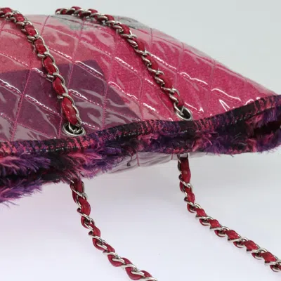 Pre-owned Chanel Matelassé Pink Vinyl Tote Bag ()