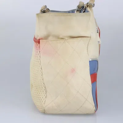 Pre-owned Chanel Numero 5 White Canvas Tote Bag ()
